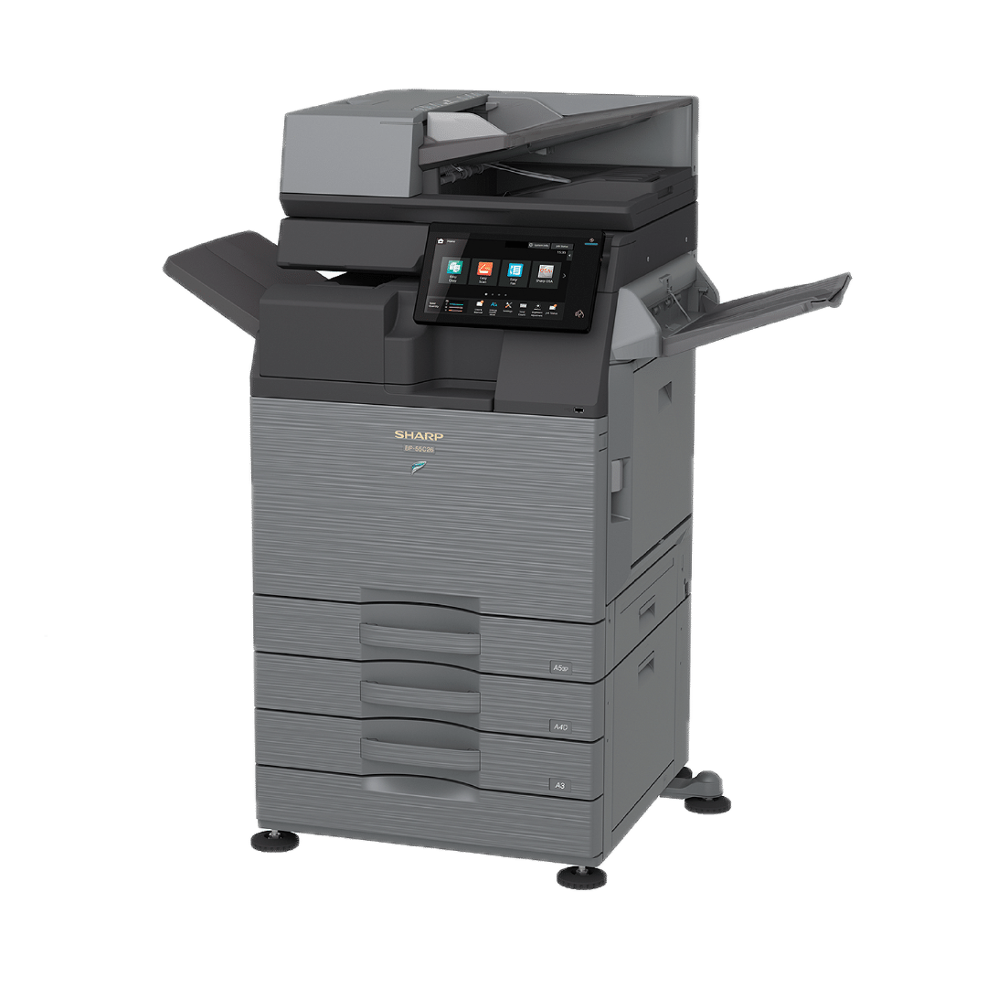 Front view of Sharp BP50C26 color multifunction printer