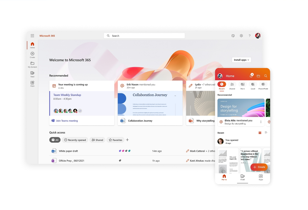 A screenshot of a website and a phone on a white background.