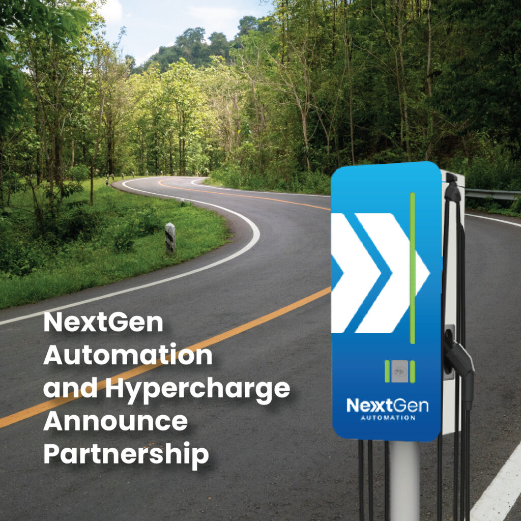 An advertisement for nextgen automation and hypercharge announces partnership