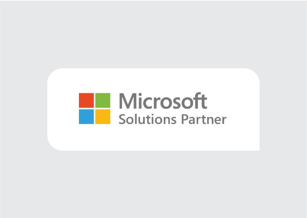 The microsoft solutions partner logo is on a white background.