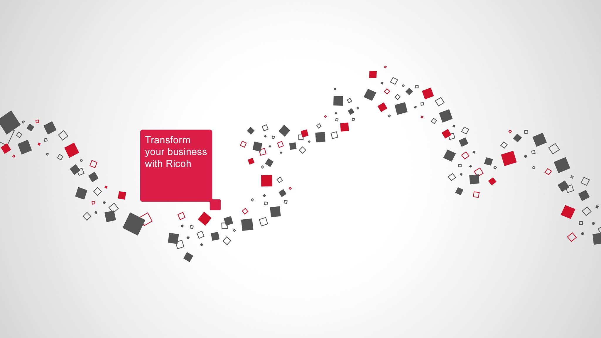 A white background with red and black squares and a red box that says translate your business with words